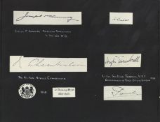 Autograph Album.- Royalty & Politics