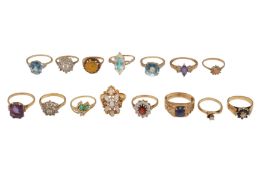A COLLECTION OF FIFTEEN RINGS