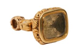A MONOGRAMMED INTAGLIO FOB
