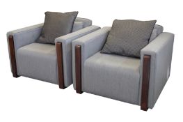 A PAIR OF CONTEMPORARY ARMCHAIR