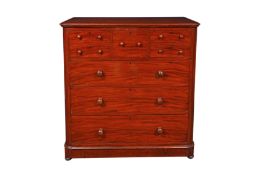 A VICTORIAN MAHOGANY CHEST, CIRCA 1860