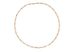 A 9CT YELLOW GOLD FIGARO CHAIN