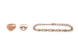 TWO RINGS AND A BRACELET