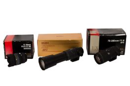 A Selection of Nikon AF Sigma Zoom Lenses