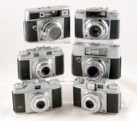 A Group of Agfa Silette Cameras.To include Super Silette and metered versions etc