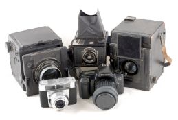 A Collectors End Lot, inc a Good, Working KW Reflex Box Camera