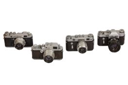 1 x box mixed Russian cameras