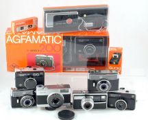 A Fujica Rapid D1 Clockwork Drive Half Frame Camera, Plus Agfa & Others.