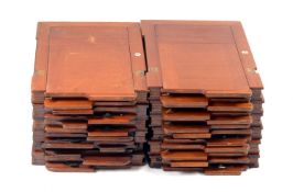 Group of Twelve Half Plate Mahogany Double Dark Slides.