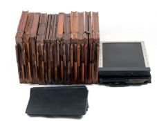 Fourteen Half Plate Film Holders.