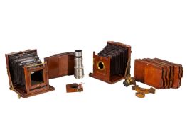 A Pair of Good Half Plate Double Extension Field Cameras