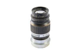 Leitz Elmar Black Paint 9cm f4 Lens & a Leitz Elmar Chrome 9cm f4 M Mount Collapsible Lens.
