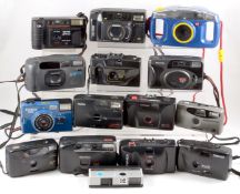 A Blue Konica Pop & Other Point & Shoot Cameras.