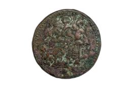PTOLEMY III EUERGETES (246 - 222 B.C.), ALEXANDRIA MINT AE DRACHM.