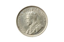 BRITISH EAST AFRICA, GEORGE V (1910 - 1936), 1913 25 CENTS.