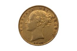 VICTORIA (1837 - 1901), 1869 SOVEREIGN.