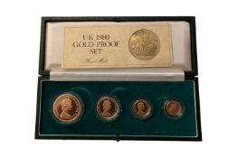 ELIZABETH II (1952 - 2022), 1980 PROOF 4-COIN SOVEREIGN SET.