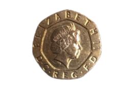 ELIZABETH II (1952 - 2022), 2008 'UNDATED' 20 PENCE MULE.