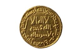 UMAYYAD, AH124 (742 A.D.) GOLD DINAR.