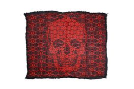 Alexander Mcqueen Red Skull Scarf