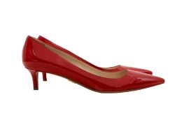 Prada Red Pointed Kitten Heeled Pump - Size 37.5