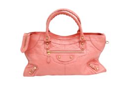 Balenciaga Pink Part Time City Motorcycle Bag