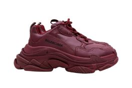 Balenciaga Burgundy Triple S Trainer - Size 37