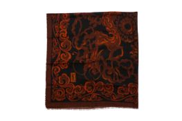 Yves Saint Laurent Brown Retro Wool Scarf