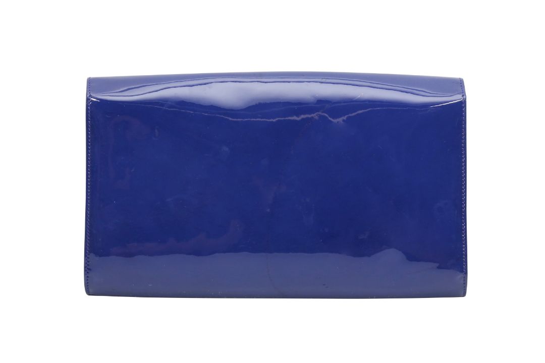 Saint Laurent Blue Belle Du Jour Clutch - Image 2 of 3
