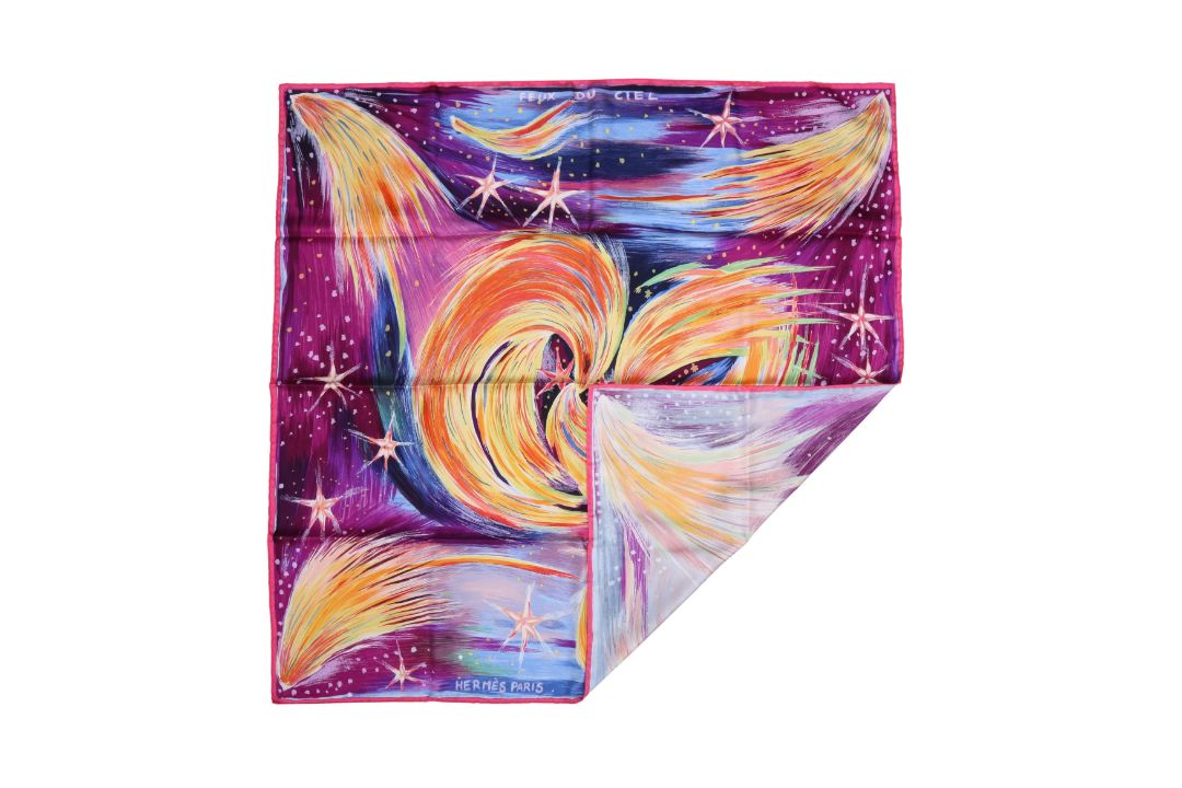 Hermes 'Feux Du Ciel' Silk Scarf 90 - Image 2 of 2
