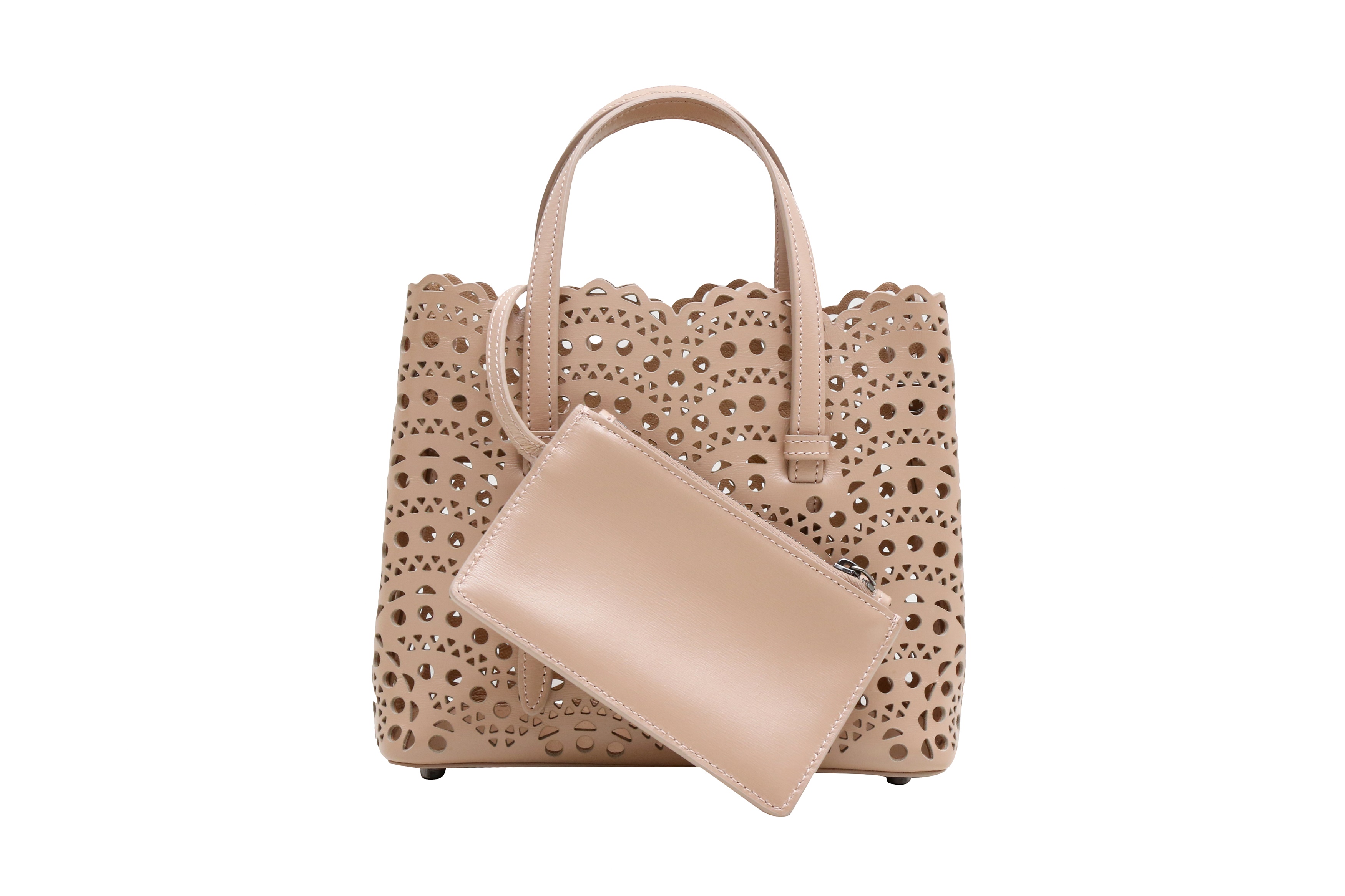 Alaia Blush Mina 20 Mini Tote - Image 4 of 6