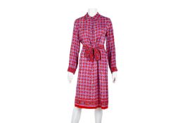 CH Carolina Herrera Purple Print Shirt Dress - Size US 2