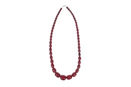 A VINTAGE CHERRY BAKELITE NECKLACE