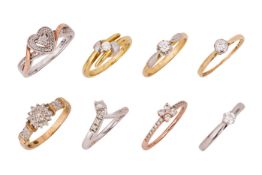 EIGHT DIAMOND RINGS