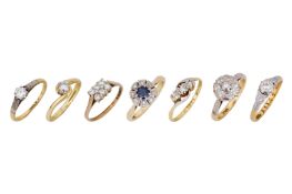 SEVEN DIAMOND RINGS