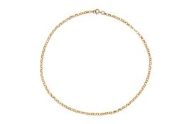 A 9CT YELLOW GOLD BELCHER CHAIN NECKLACE, CIRCA 1978