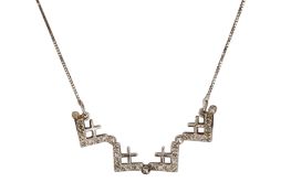 A JERUSALEM DIAMOND PENDANT NECKLACE