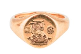 DEAKIN & FRANCIS Ι A 9CT YELLOW GOLD SIGNET RING