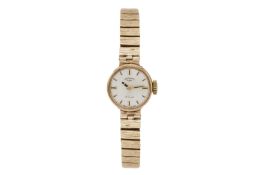 LADY'S 9K GOLD 'ROTARY' BRACELET WATCH
