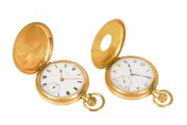 TWO FULL HUNTER POCKET WATCHES