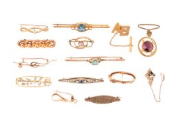 FOURTEEN BROOCHES