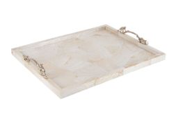 A FAUX MOTHER OF PEARL TRAY