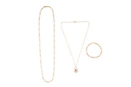 A BRACELET AND TWO NECKLACES