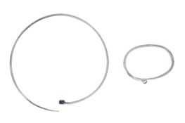KALEIDO | A SILVER AMETHYST BANGLE AND CHOKER NECKLACE