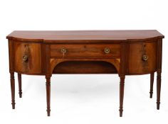 A George III mahogany breakfront sideboard