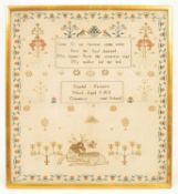 A needlework tapestry sampler