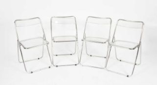 Style of Giancarlo Piretti (1940-) for Castelli four 'Pila' folding chairs