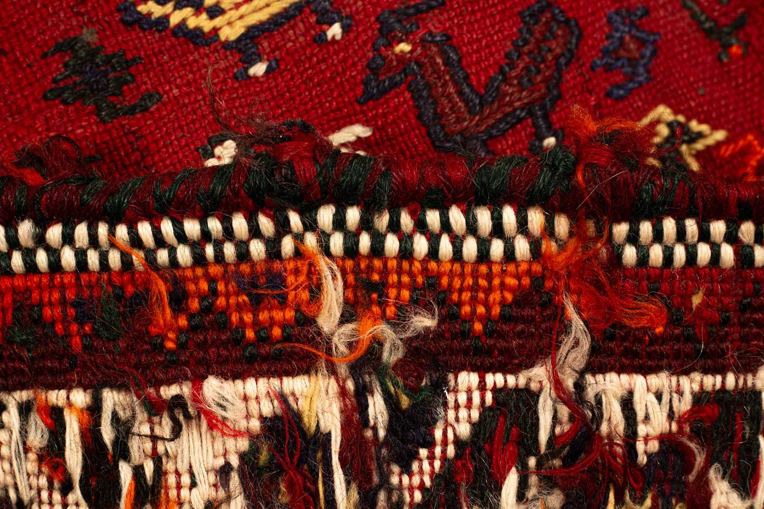 A Kashgai flatweave and embroidered hanging - Image 3 of 5