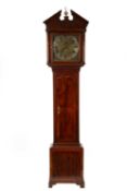 A thirty-hour yew wood long cased clock