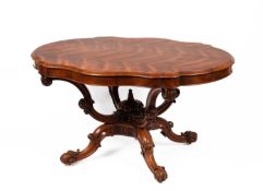A Victorian rosewood centre table